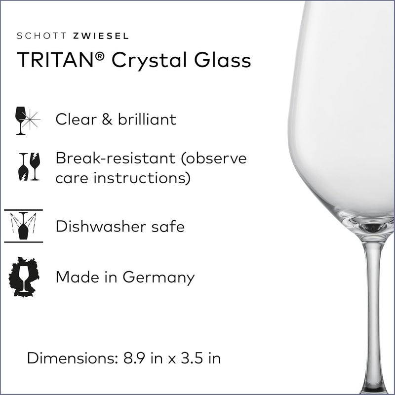 SCHOTT ZWIESEL FortÃ© All Purpose Glass 15 Ounce (Set of 6), Drinking Glasses for Water, Beverages and Mixed Drinks, Dishwasher-Safe Tritan Crystal Glasses, Made in Germany - Image 1